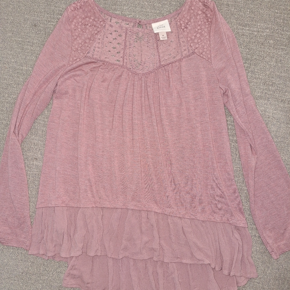 Knox Rose Mauve Lace Top